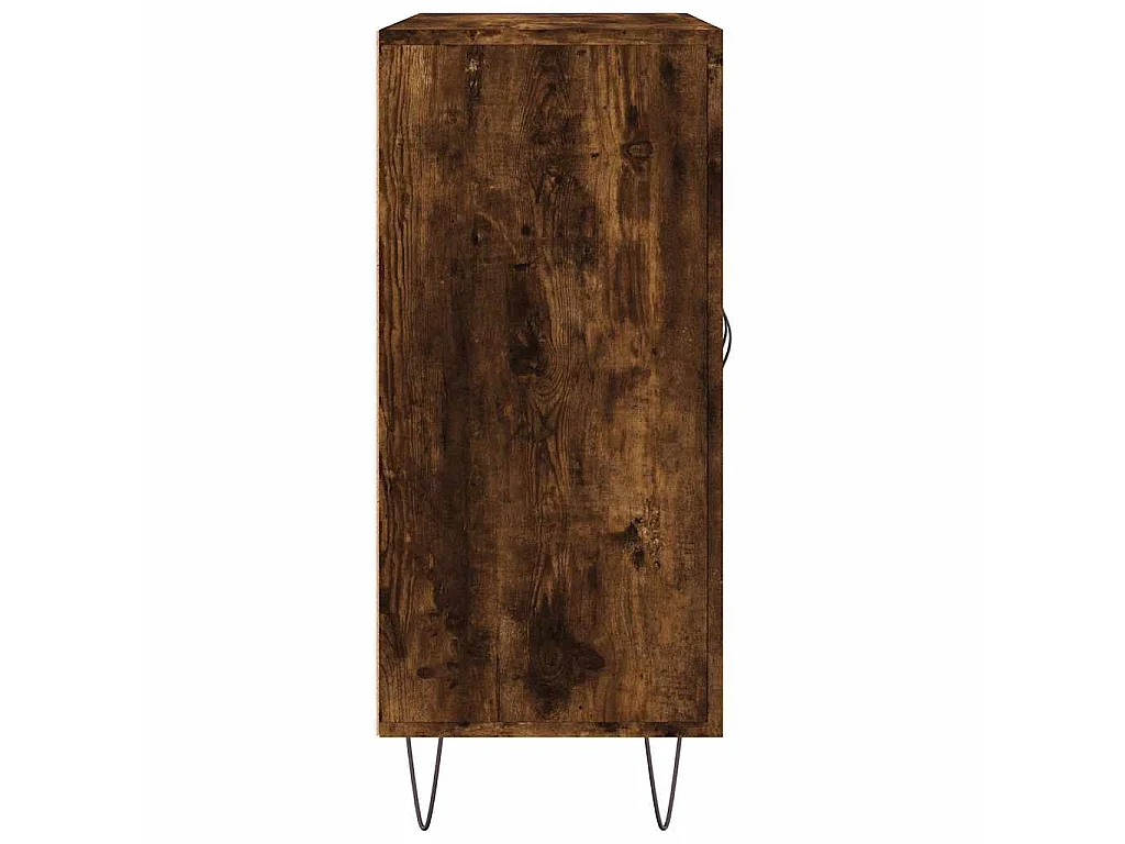 Credenza Rovere Fumo 90x34x80 cm in Legno Multistrato