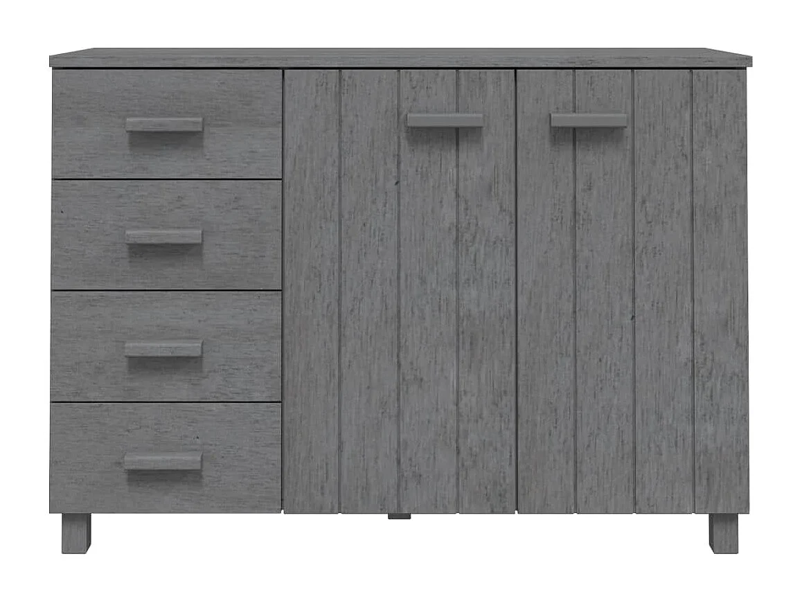 Sideboard HAMAR Dunkelgrau 113x40x80 cm Massivholz Kiefer