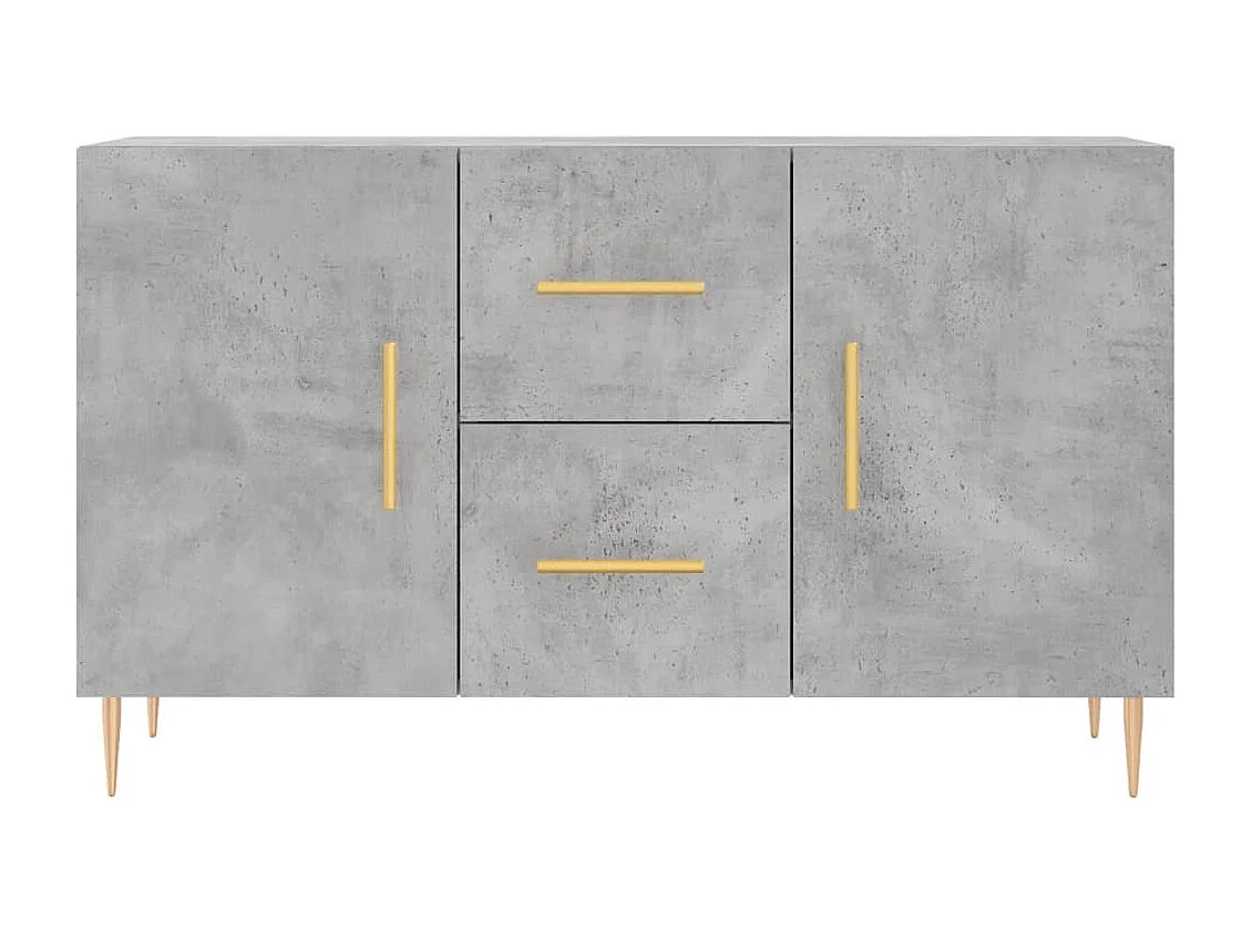 Buffet gris béton 100x36x60 cm bois d'ingénierie