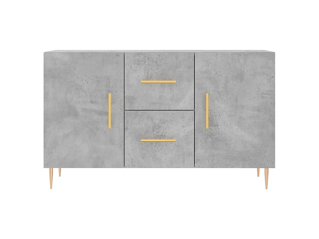 Buffet gris béton 100x36x60 cm bois d'ingénierie