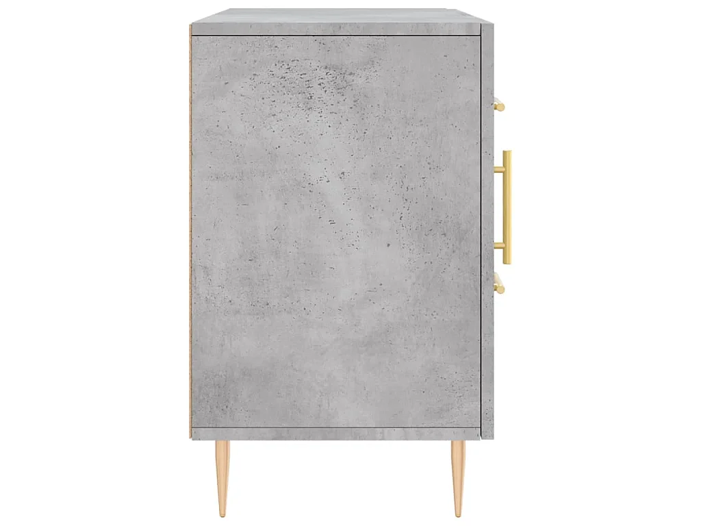 Buffet gris béton 100x36x60 cm bois d'ingénierie
