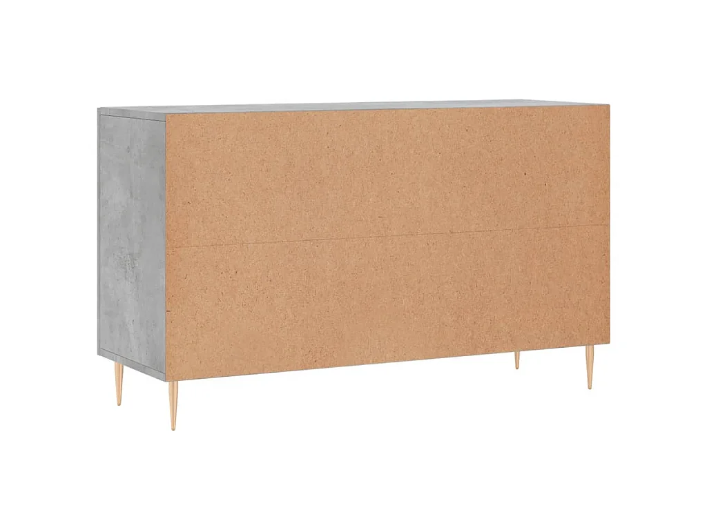 Buffet gris béton 100x36x60 cm bois d'ingénierie
