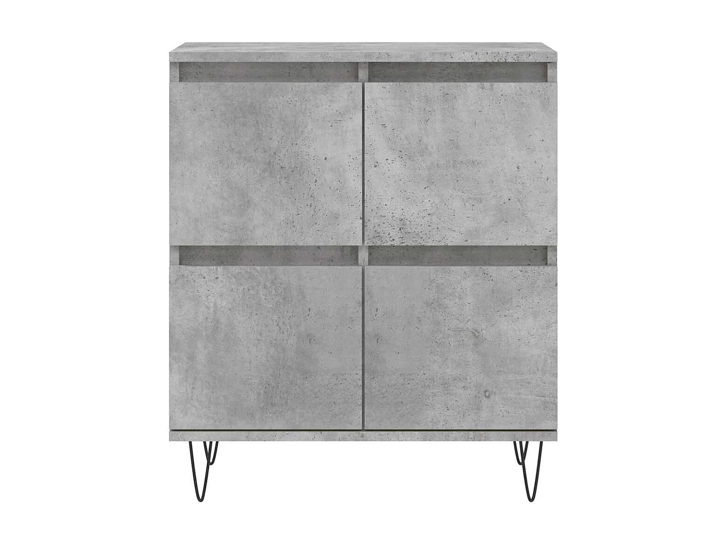 Buffets 3 pcs gris béton bois d'ingénierie