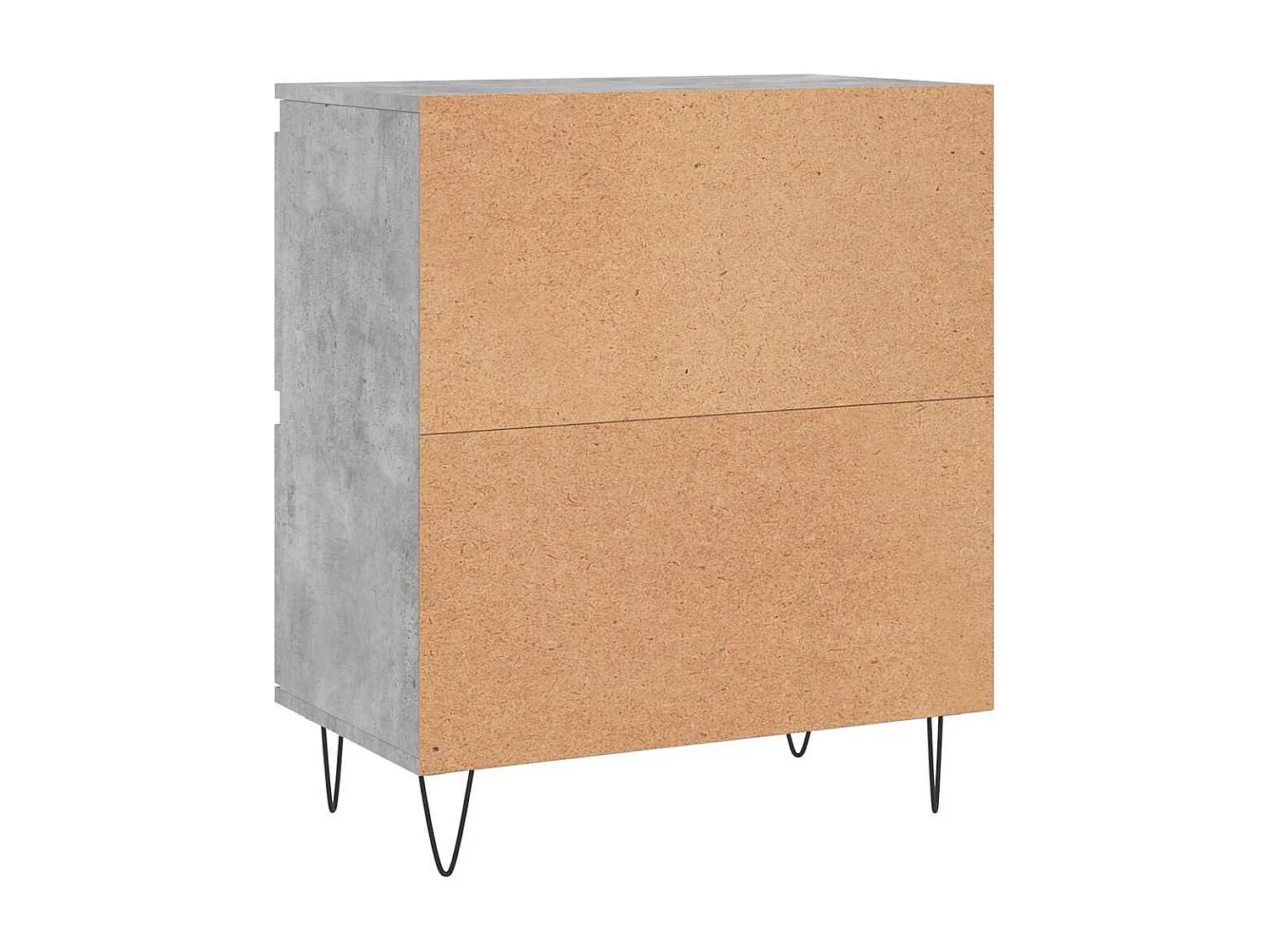 Buffets 3 pcs gris béton bois d'ingénierie