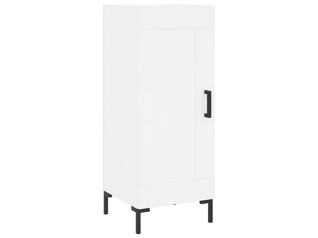 Aparador alto madera contrachapada blanco 34,5x34x180 cm