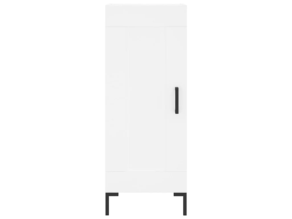 Aparador alto madera contrachapada blanco 34,5x34x180 cm