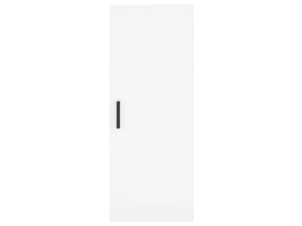 Aparador alto madera contrachapada blanco 34,5x34x180 cm