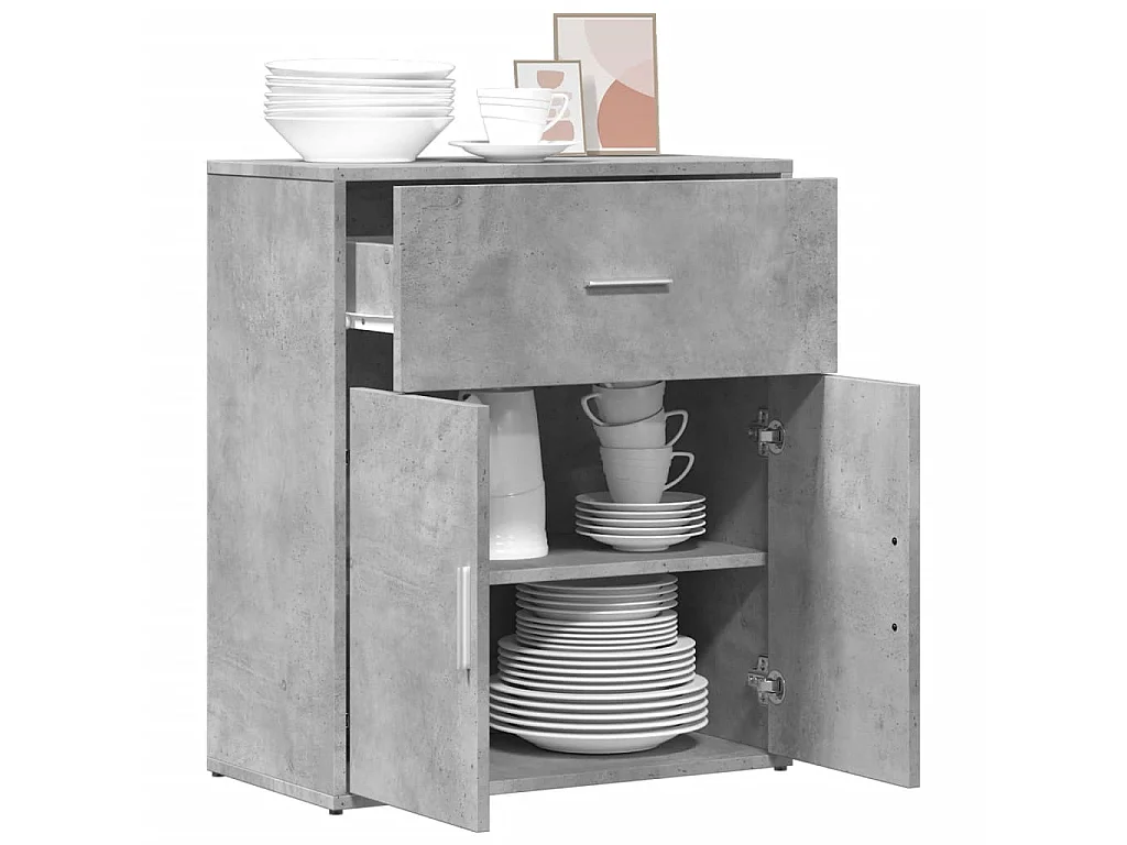 Sideboard Betongrau 60x31x70 cm Holzwerkstoff