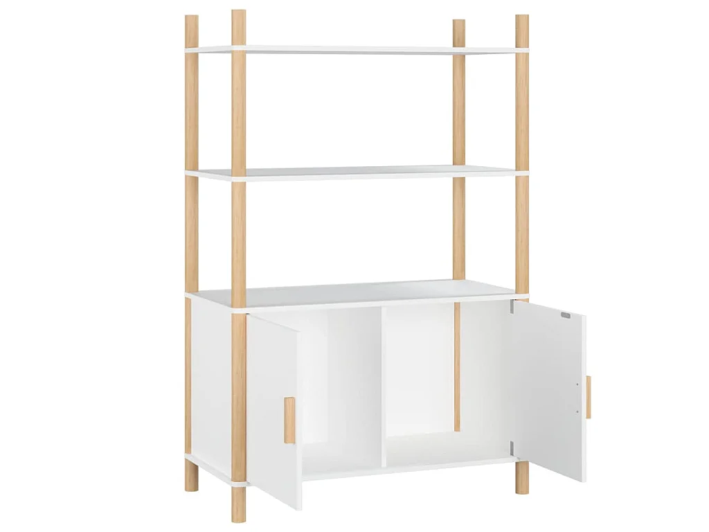 Buffet haut Blanc 80x40x121 cm Bois d'ingénierie