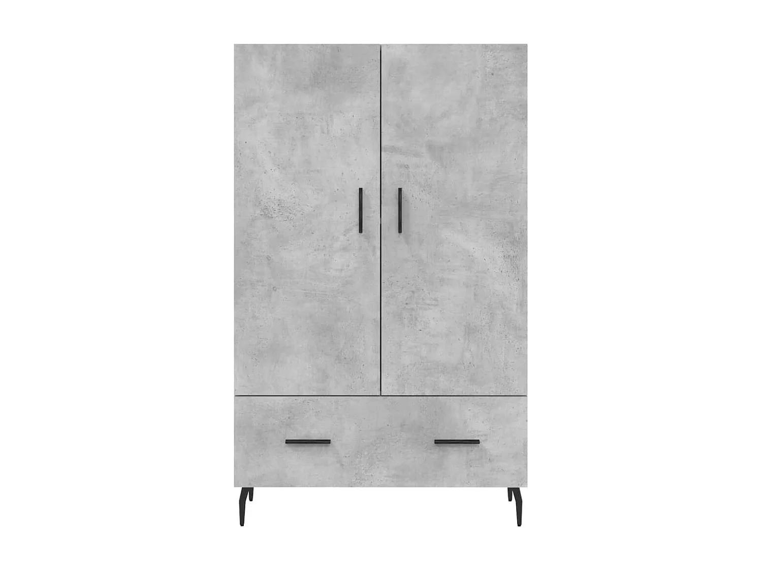 Buffet haut gris béton 69,5x31x115 cm bois d'ingénierie