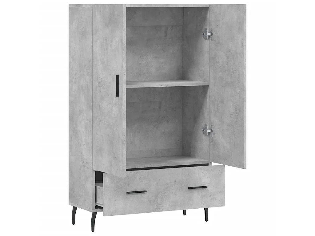 Highboard Betongrau 69,5x31x115 cm Holzwerkstoff