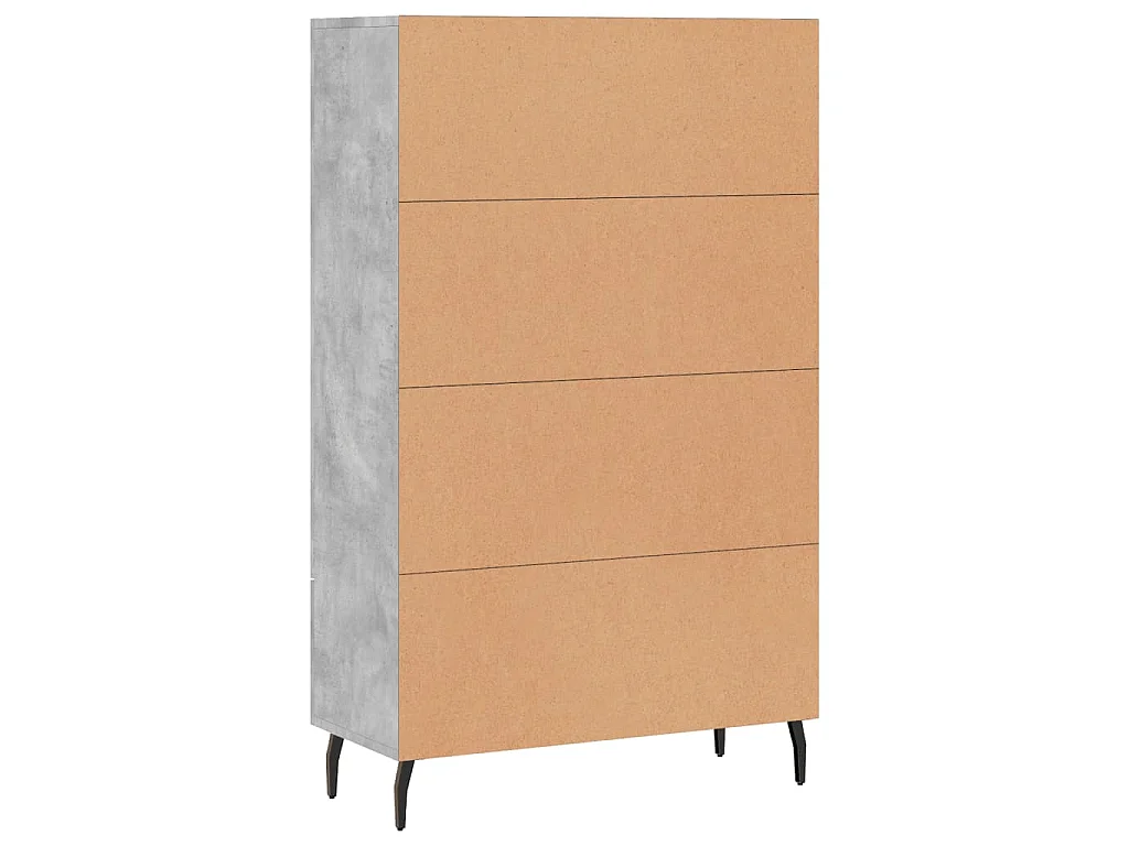 Highboard Betongrau 69,5x31x115 cm Holzwerkstoff