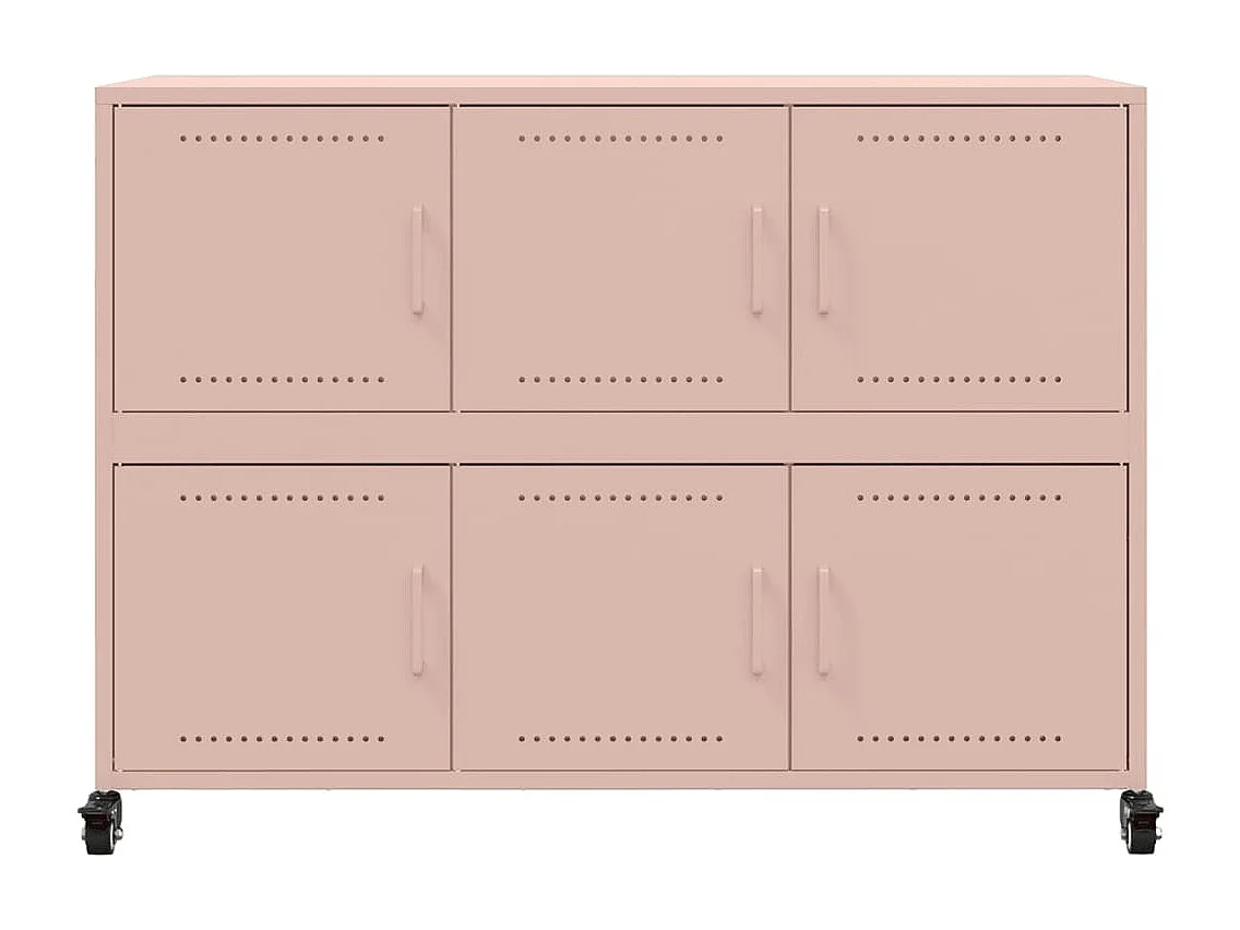 Buffet rose 100,5x39x72 cm acier