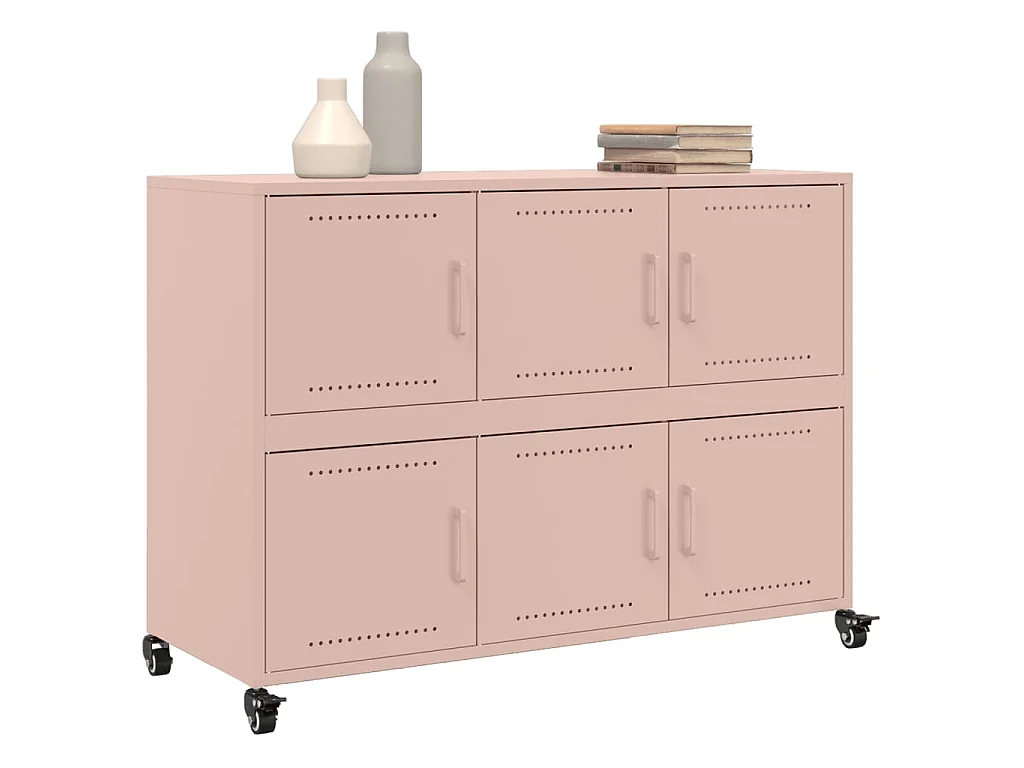 Credenza Rosa 100,5x39x72 cm in Acciaio