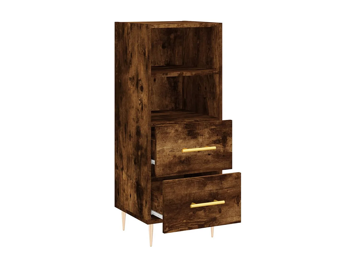 Buffet Chêne fumé 34,5x34x90 cm Bois d'ingénierie