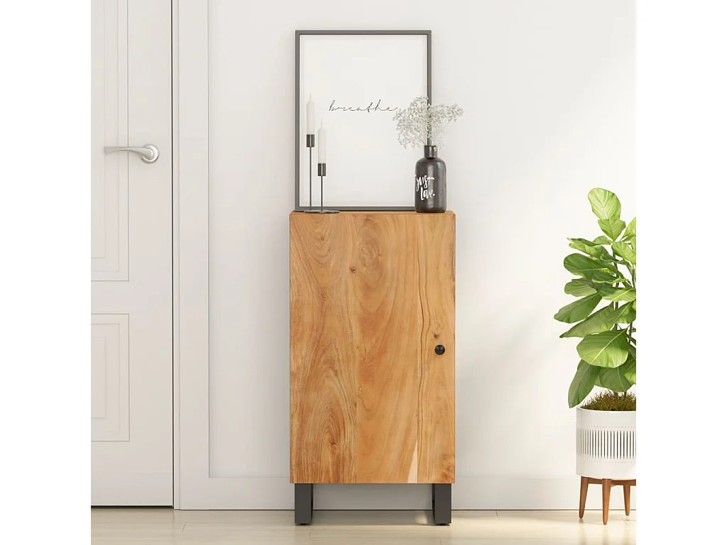 Dressoir met deur 40x31x75 cm massief acaciahout