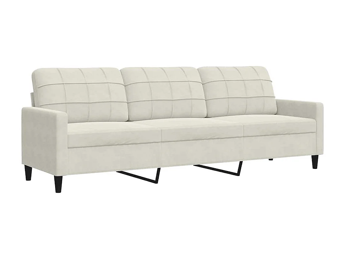 Ensemble de canapés 3 pcs avec coussins et traversins velours