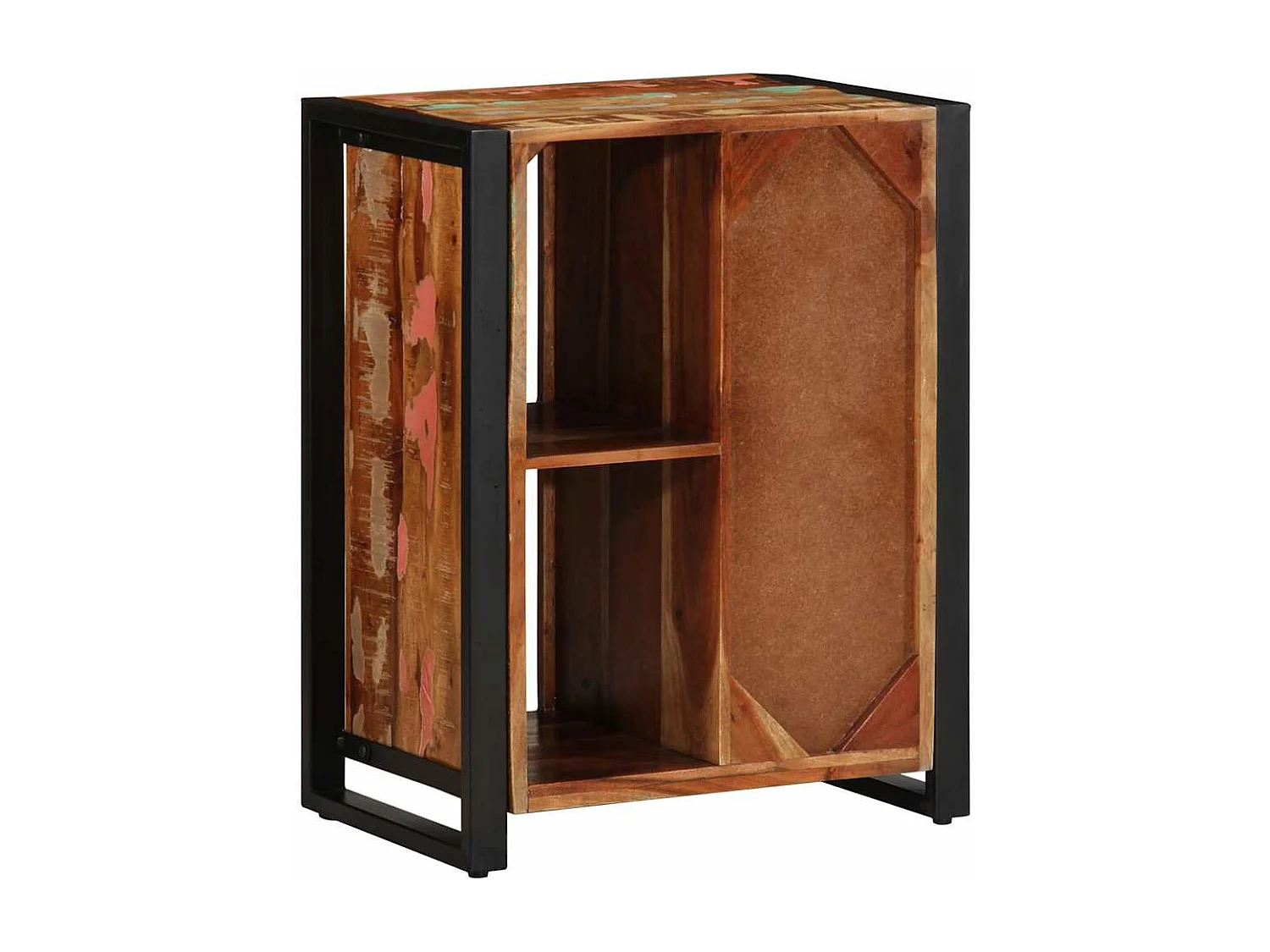 Buffet multicolore 55x35x70 cm bois massif récupération