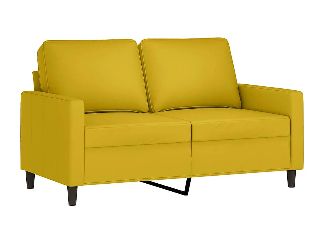 Ensemble de canapés 3 pcs avec coussins Jaune Velours