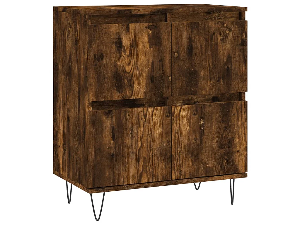 Buffets 2 pcs chêne fumé bois d'ingénierie