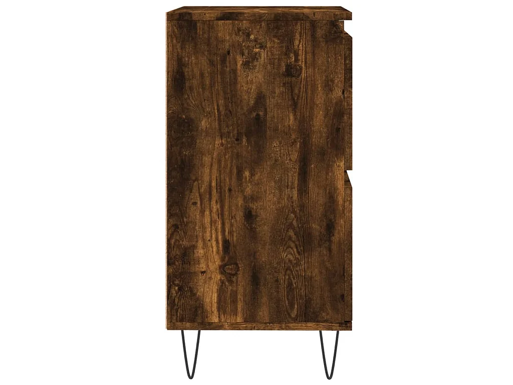 Buffets 2 pcs chêne fumé bois d'ingénierie