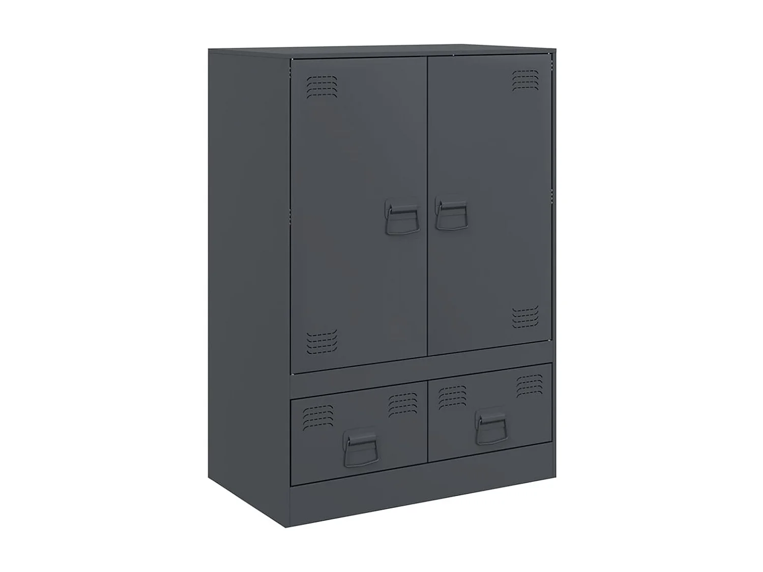 Hoge kast 67x39x95 cm staal antracietkleurig