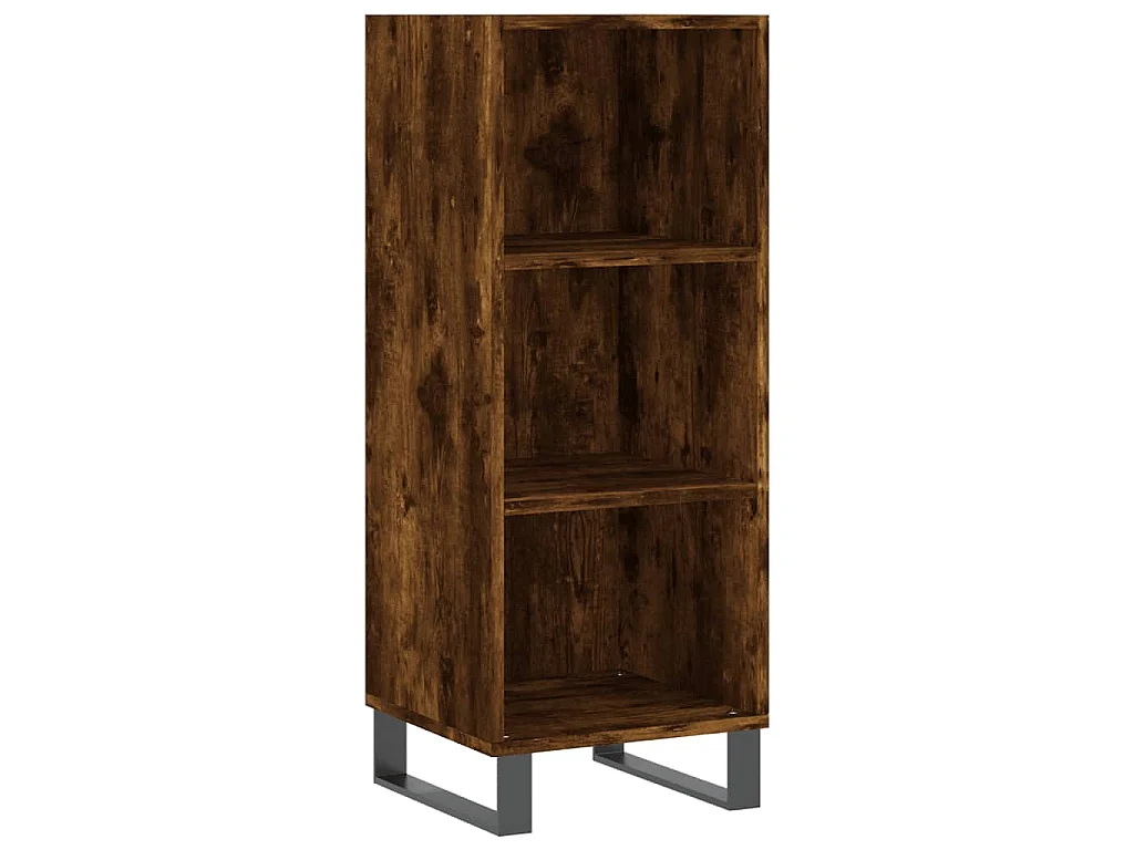 Aparador de madera de ingeniería roble ahumado 34,5x32,5x90 cm