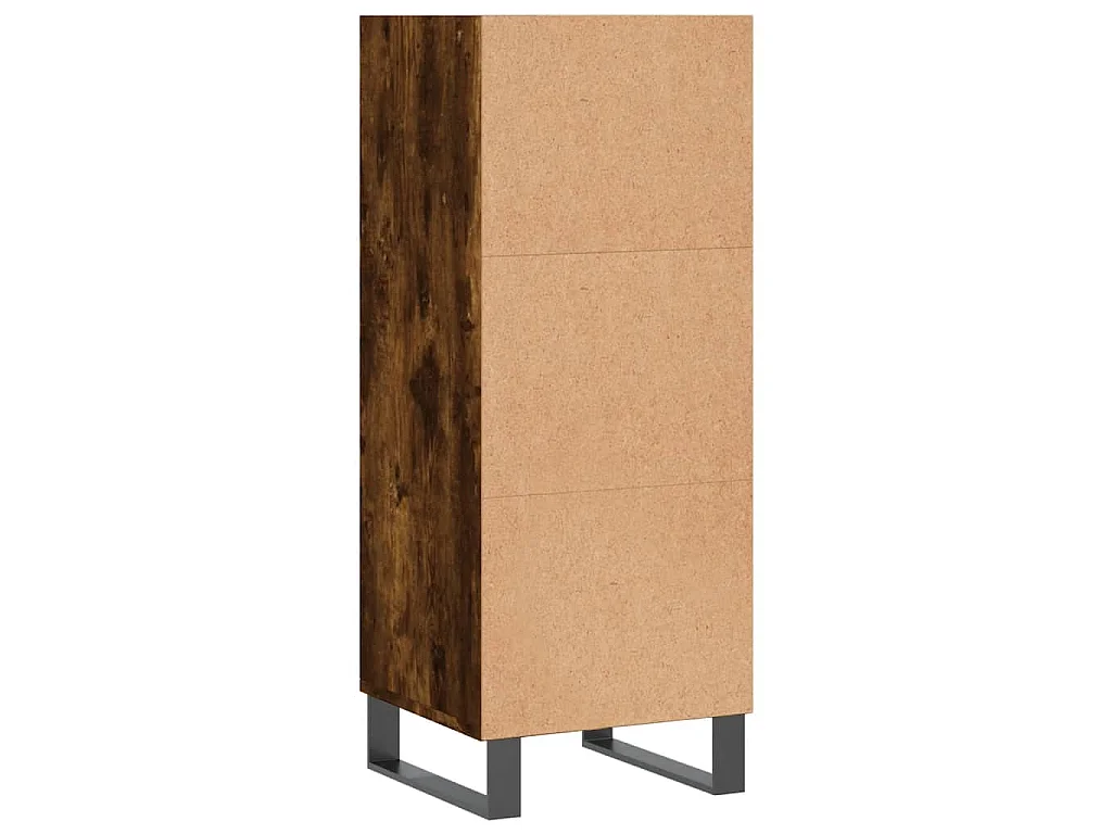 Aparador de madera de ingeniería roble ahumado 34,5x32,5x90 cm