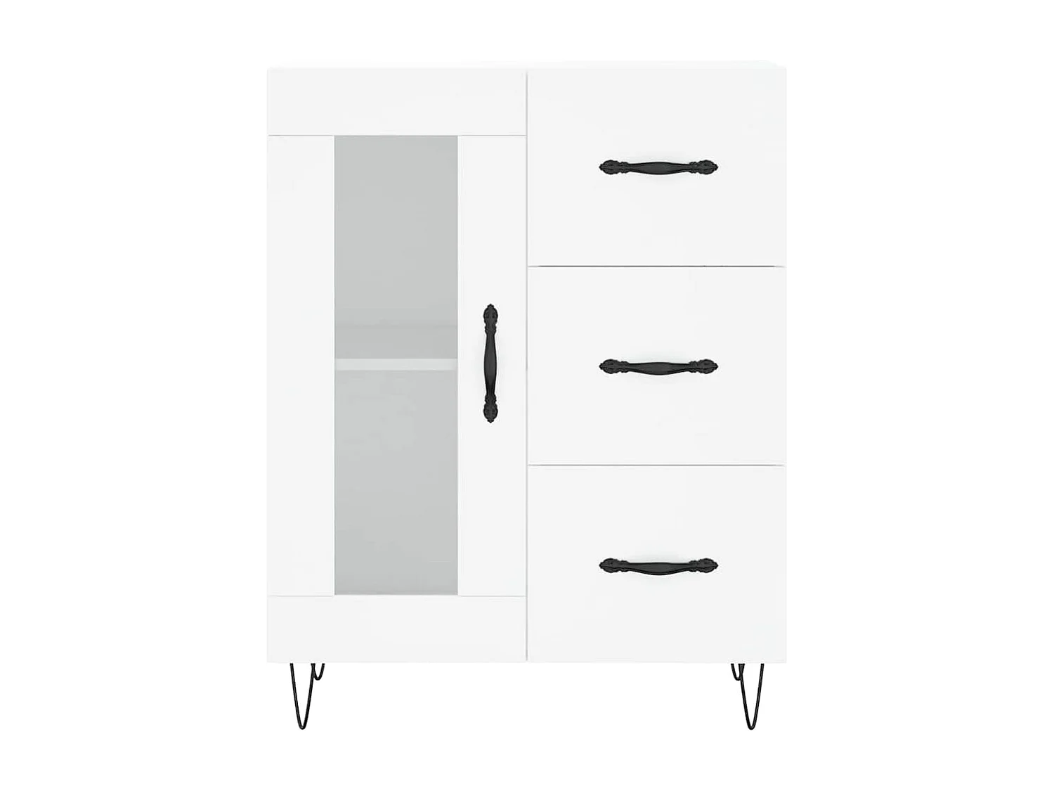 Buffet blanc 69,5x34x90 cm bois d'ingénierie