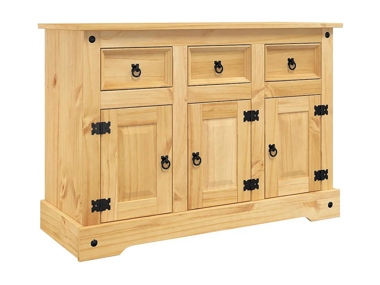 Buffet « Corona » marron 112 x 44 x 78 cm Bois massif Pin mexicain
