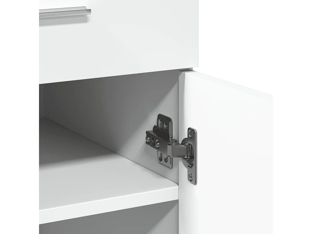 Credenza Bianca 80x42,5x93 cm in Legno Multistrato