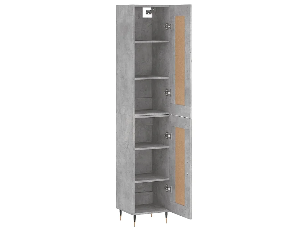 Highboard Betongrau 34,5x34x180 cm Holzwerkstoff