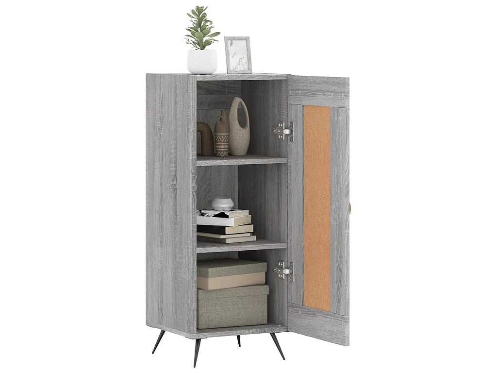 Buffet Sonoma gris 34,5x34x90 cm Bois d'ingénierie