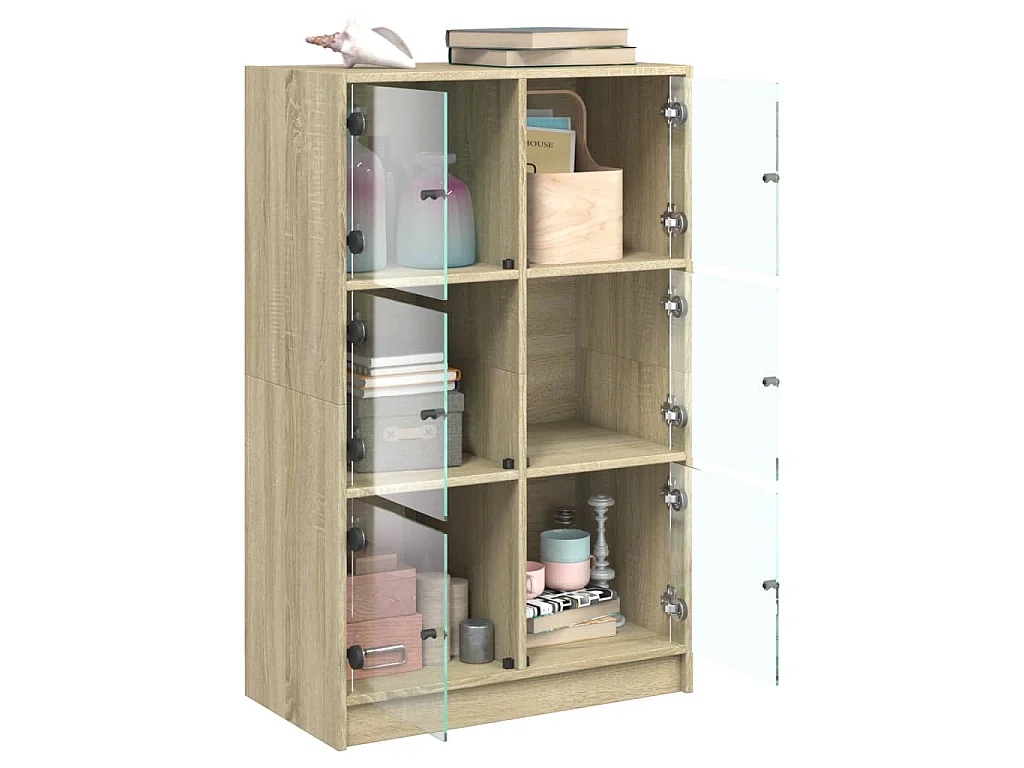 Highboard mit Türen Sonoma-Eiche 68x37x109 cm Holzwerkstoff
