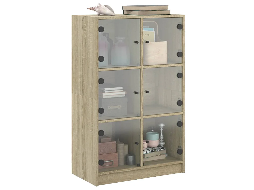 Highboard mit Türen Sonoma-Eiche 68x37x109 cm Holzwerkstoff