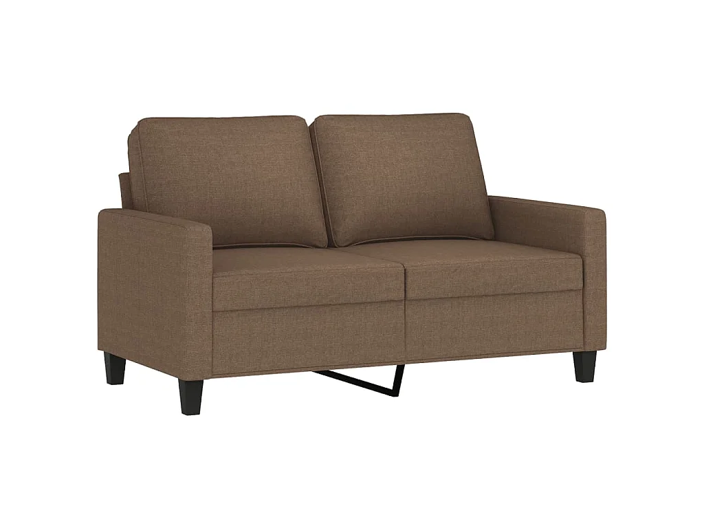 Ensemble de canapés 2 pcs avec coussins Marron Tissu