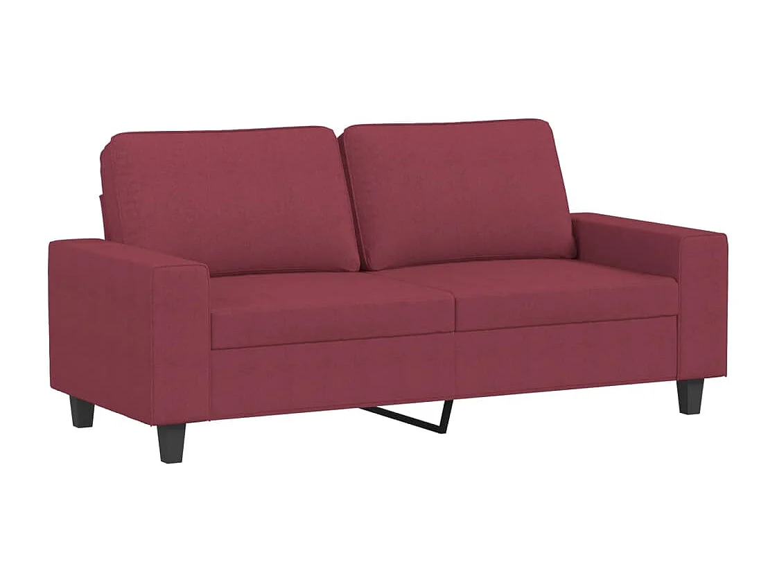 Ensemble de canapés 3 pcs rouge bordeaux tissu