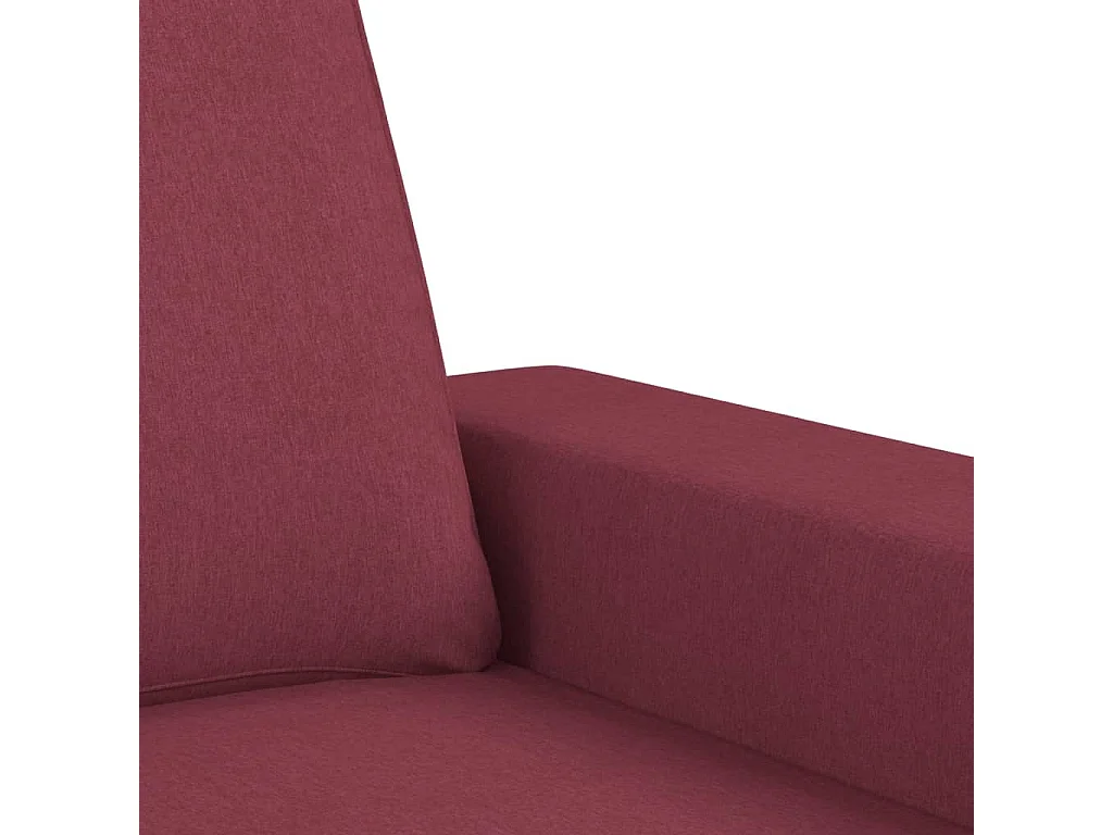 Ensemble de canapés 3 pcs rouge bordeaux tissu