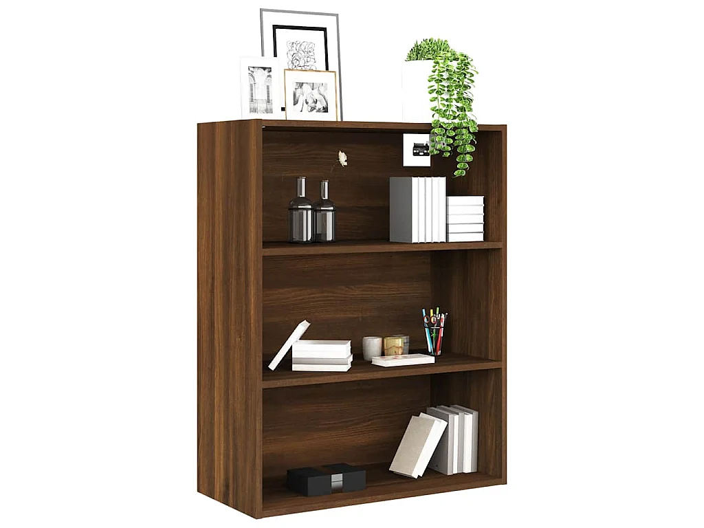 Armadietto Pensile a Parete Rovere Marrone 69,5x32,5x90 cm