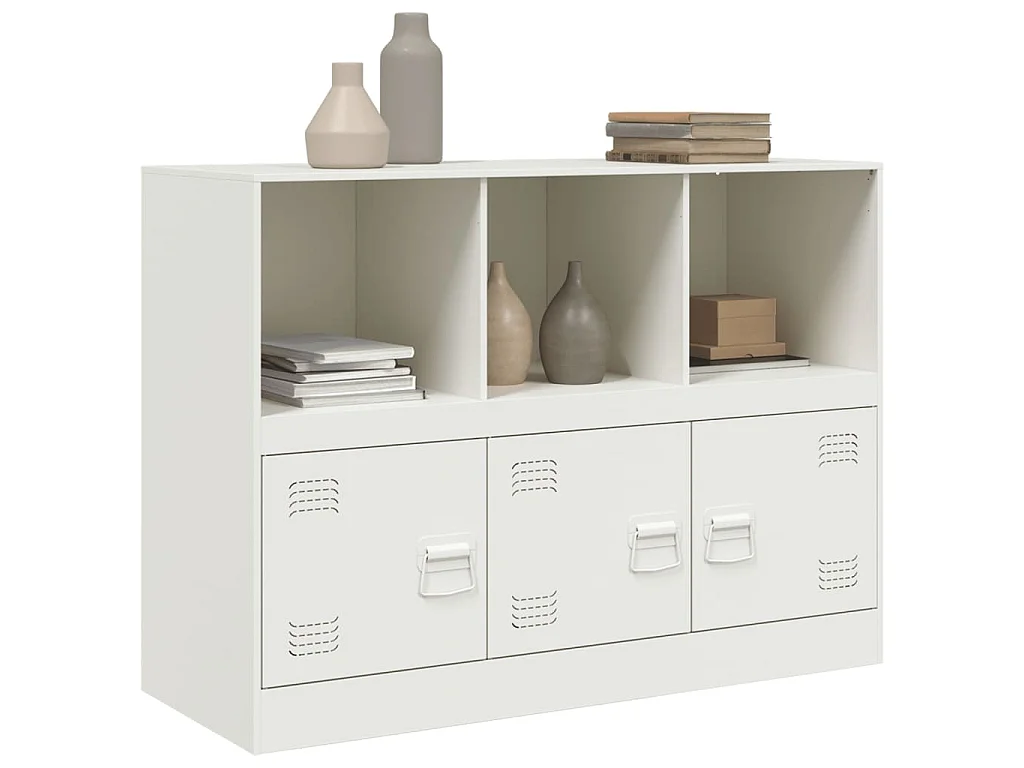 Buffet blanc 99x39x73 cm acier
