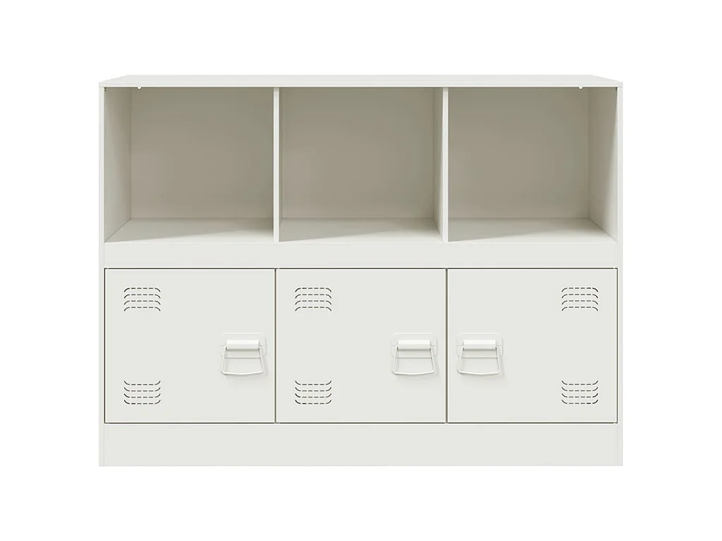 Buffet blanc 99x39x73 cm acier