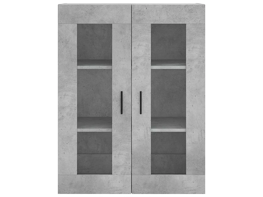 Hoge kast 69,5x34x180 cm bewerkt hout betongrijs