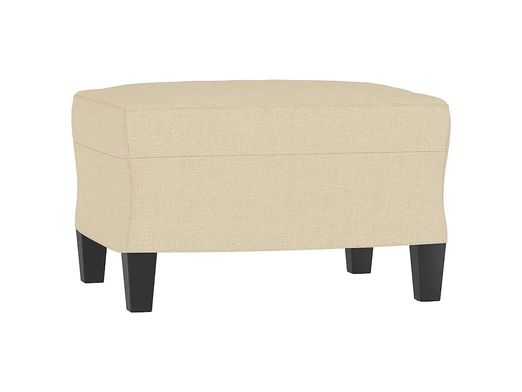 Set di Divani 3 pz con Cuscini Crema in Tessuto