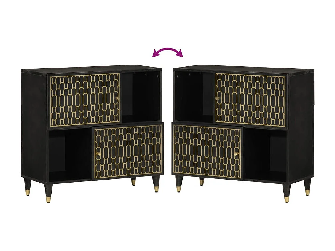 Móvel de apoio 80x33x75 cm madeira de mangueira maciça