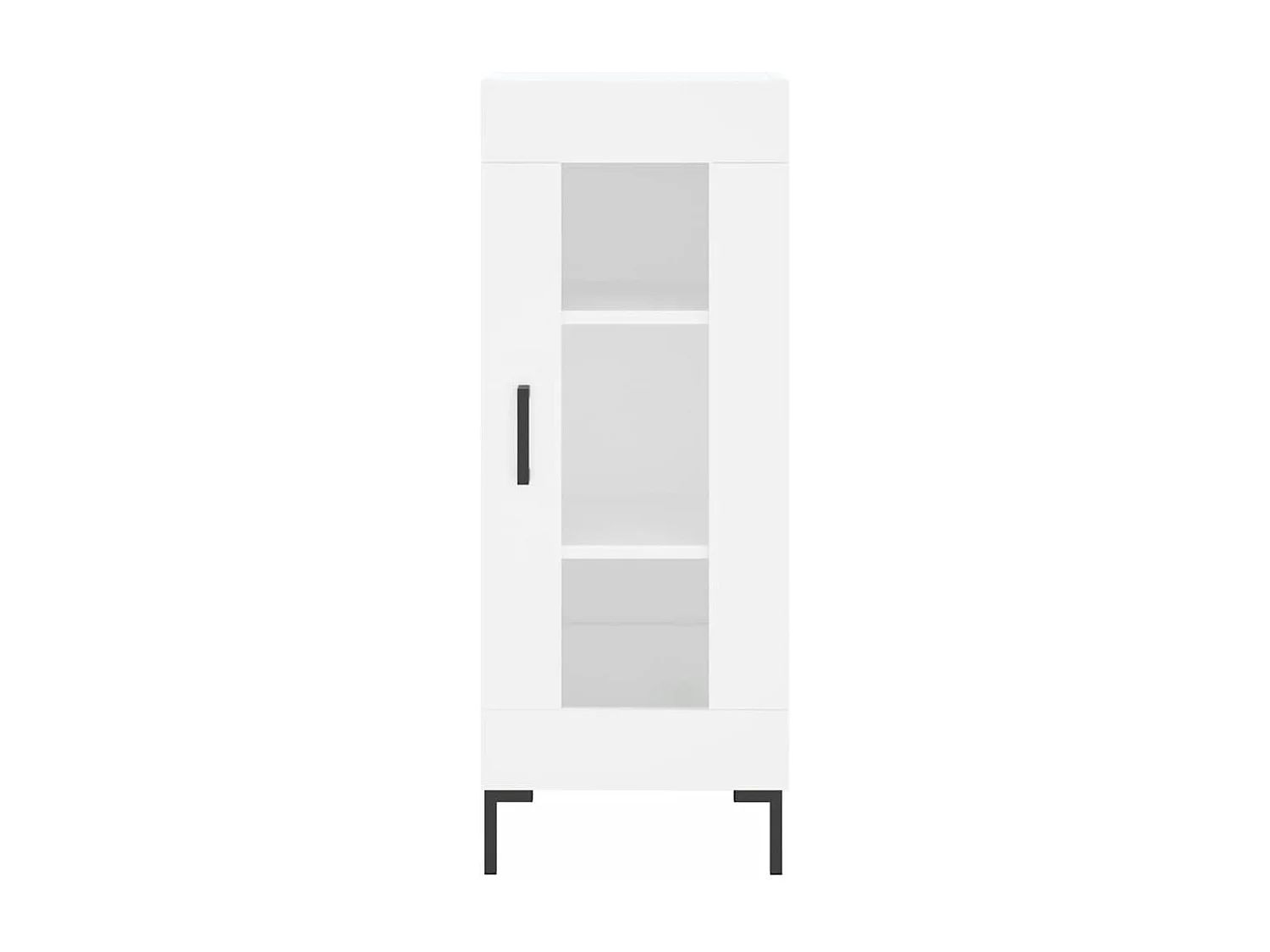Hoge kast 34,5x34x180 cm bewerkt hout wit