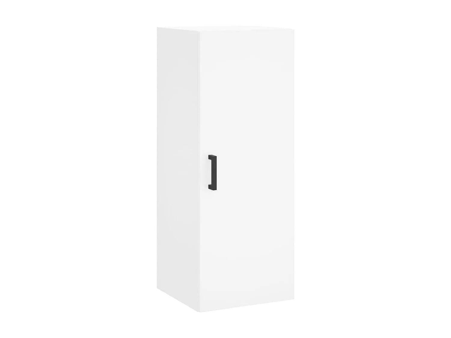 Hoge kast 34,5x34x180 cm bewerkt hout wit