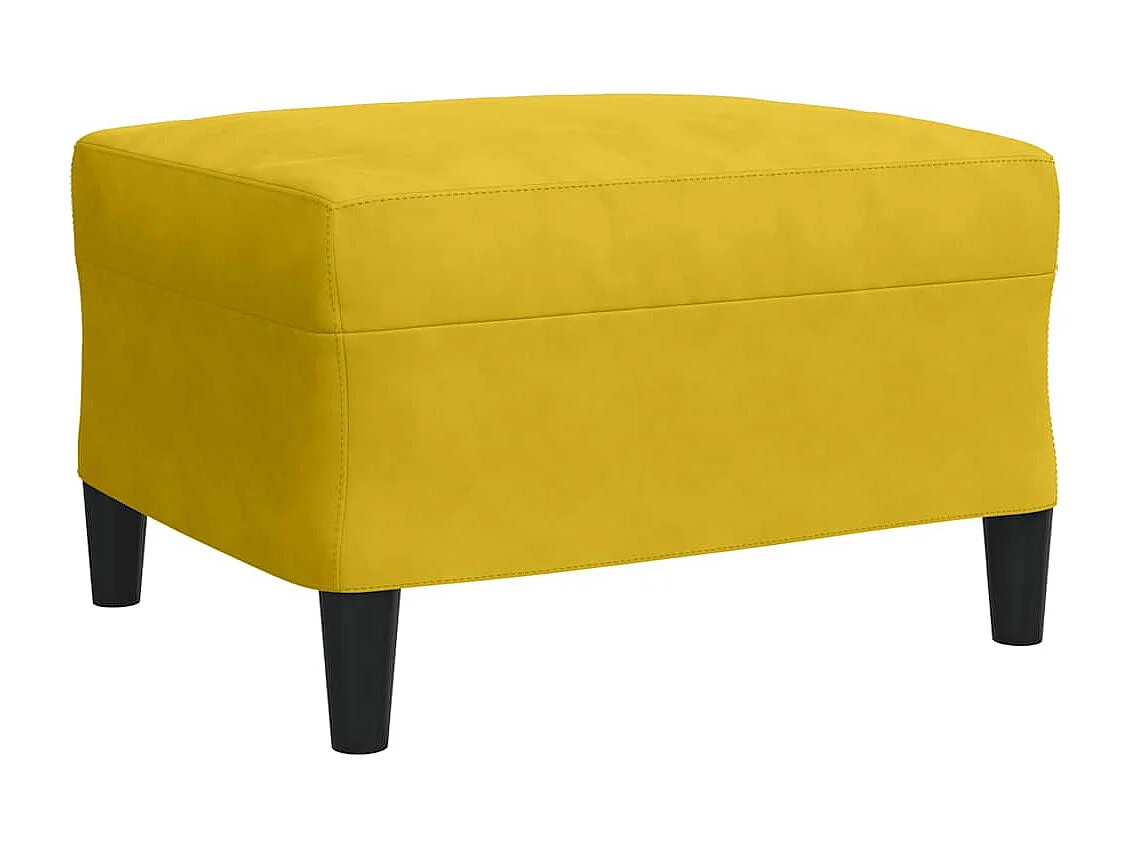 Set di Divani 4 pz con Cuscini giallo in Velluto