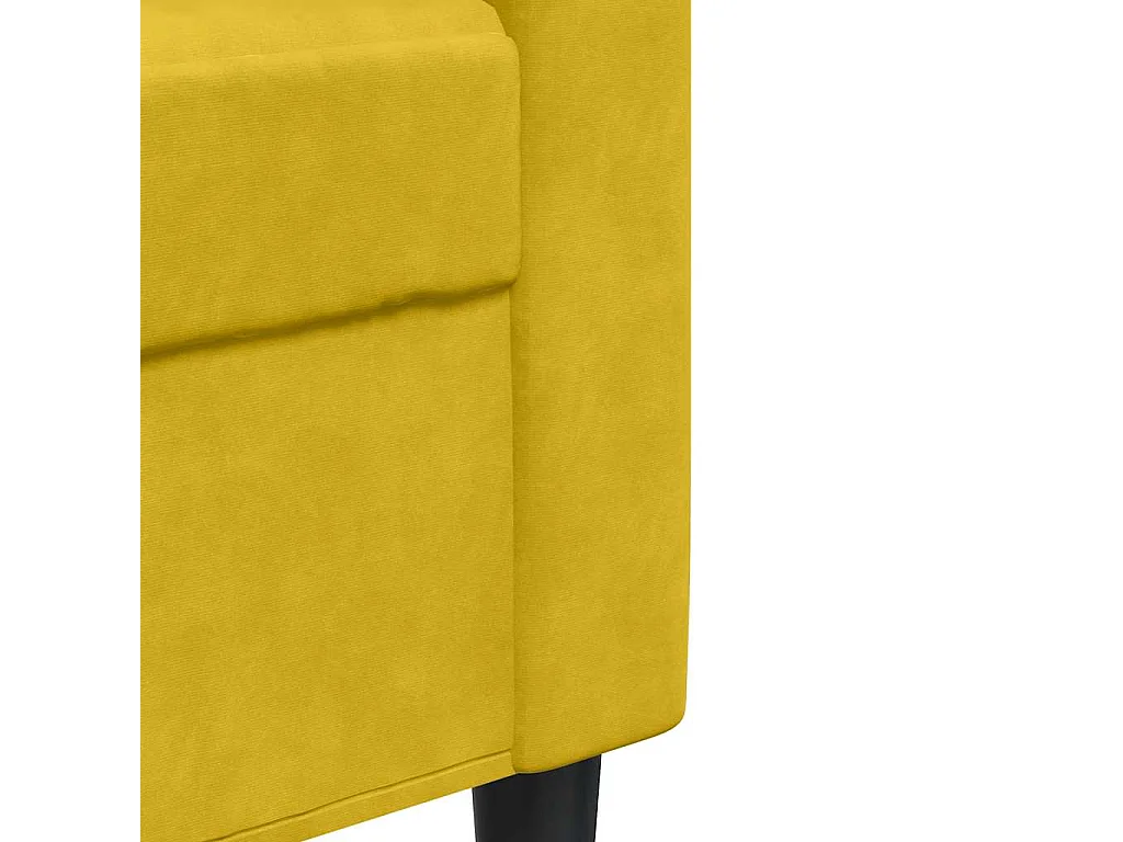 Set di Divani 4 pz con Cuscini giallo in Velluto