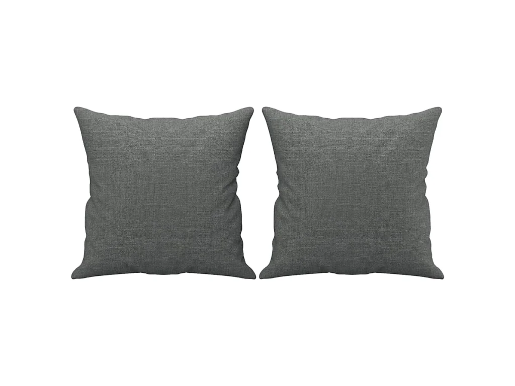 Ensemble de canapés 3 pcs coussins gris foncé tissu