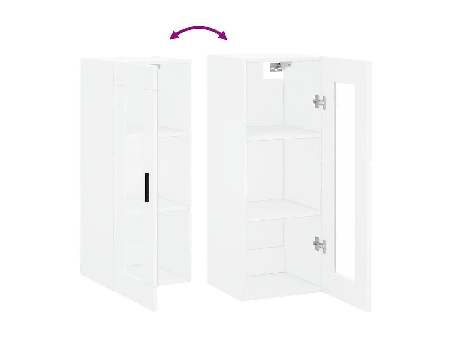 Armoire murale blanc 34,5x34x90 cm